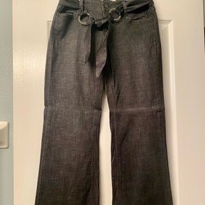White House Black Market Black Denim Jeans with Belt